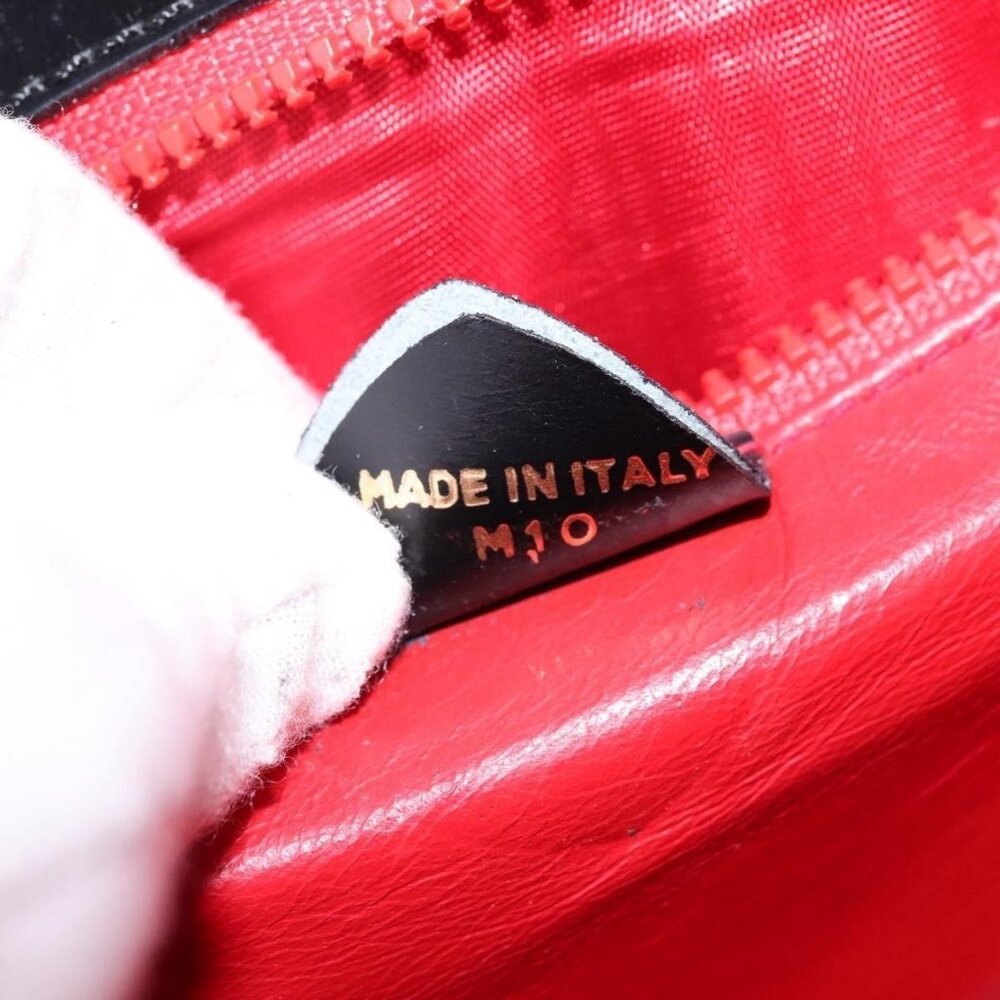 Authentic Celine Circle Shoulder Bag Leather Blac… - image 4